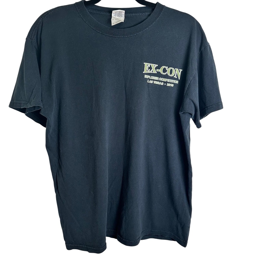 Gildan Ex-Con Explorer Competition Las Vegas 2010 T Shirt Mens Size Medium Black